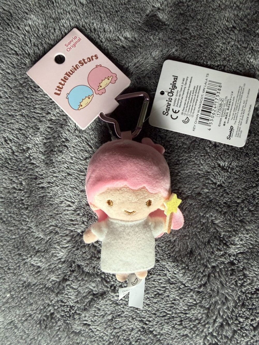 NWT Sanrio Original Little Twin Stars Lala Mini Mascot Plush Keychain Bag Charm